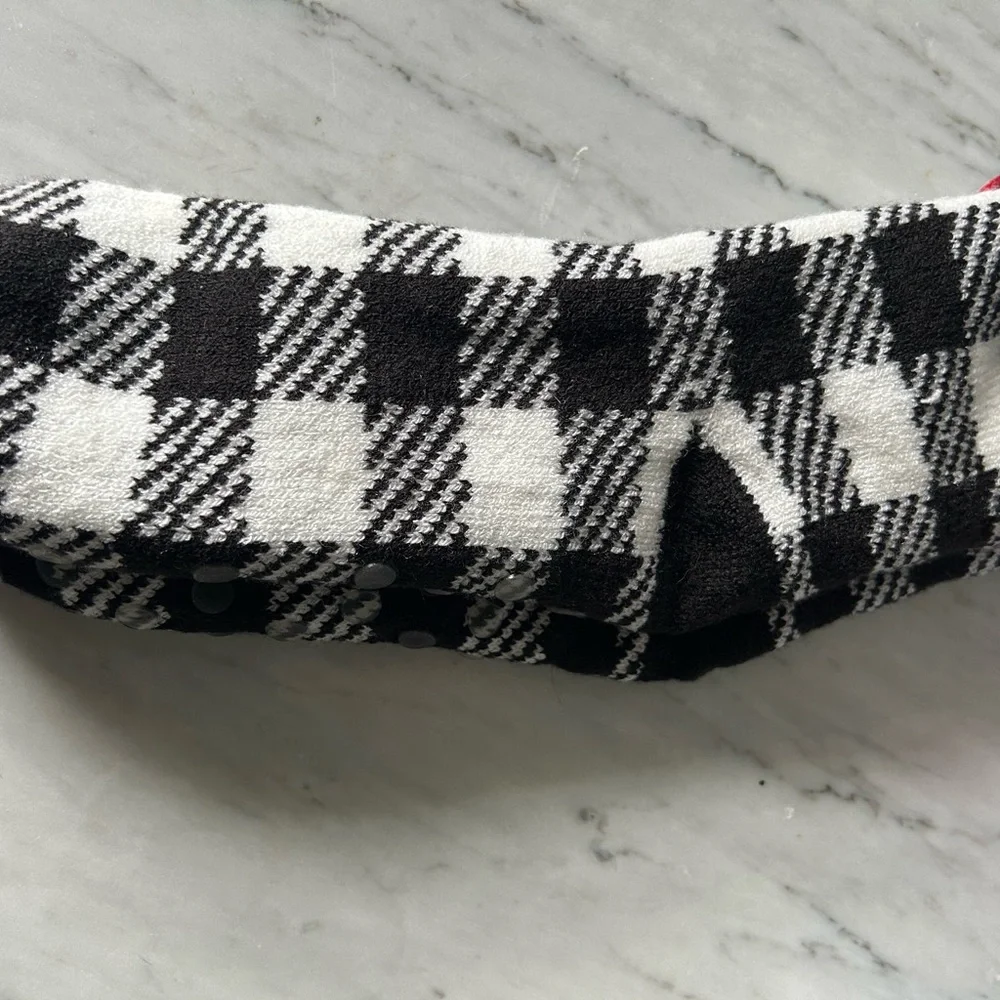 Sonoma Black and White Plush Socks